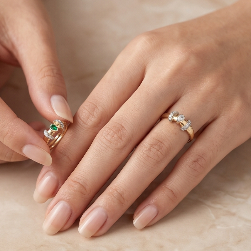 Emerald Muse Ayarlanabilir Yüzük
