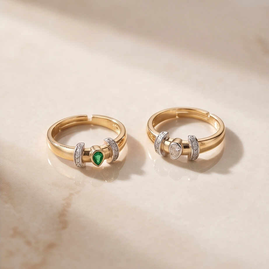 Emerald Muse Ayarlanabilir Yüzük