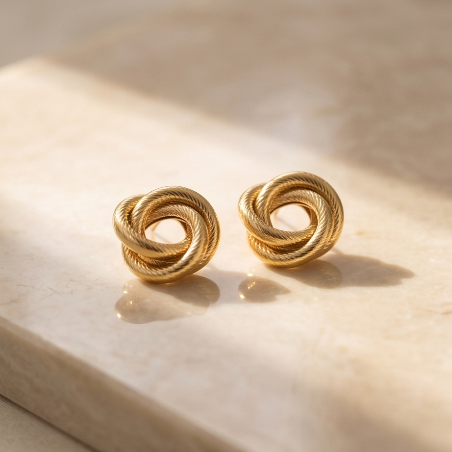 Golden Twist Küpe