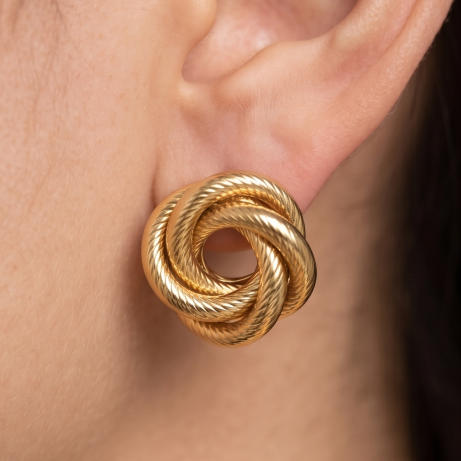 Golden Twist Küpe