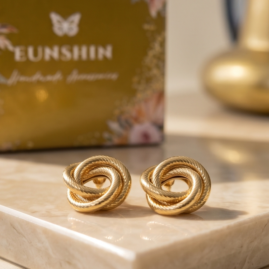 Golden Twist Küpe