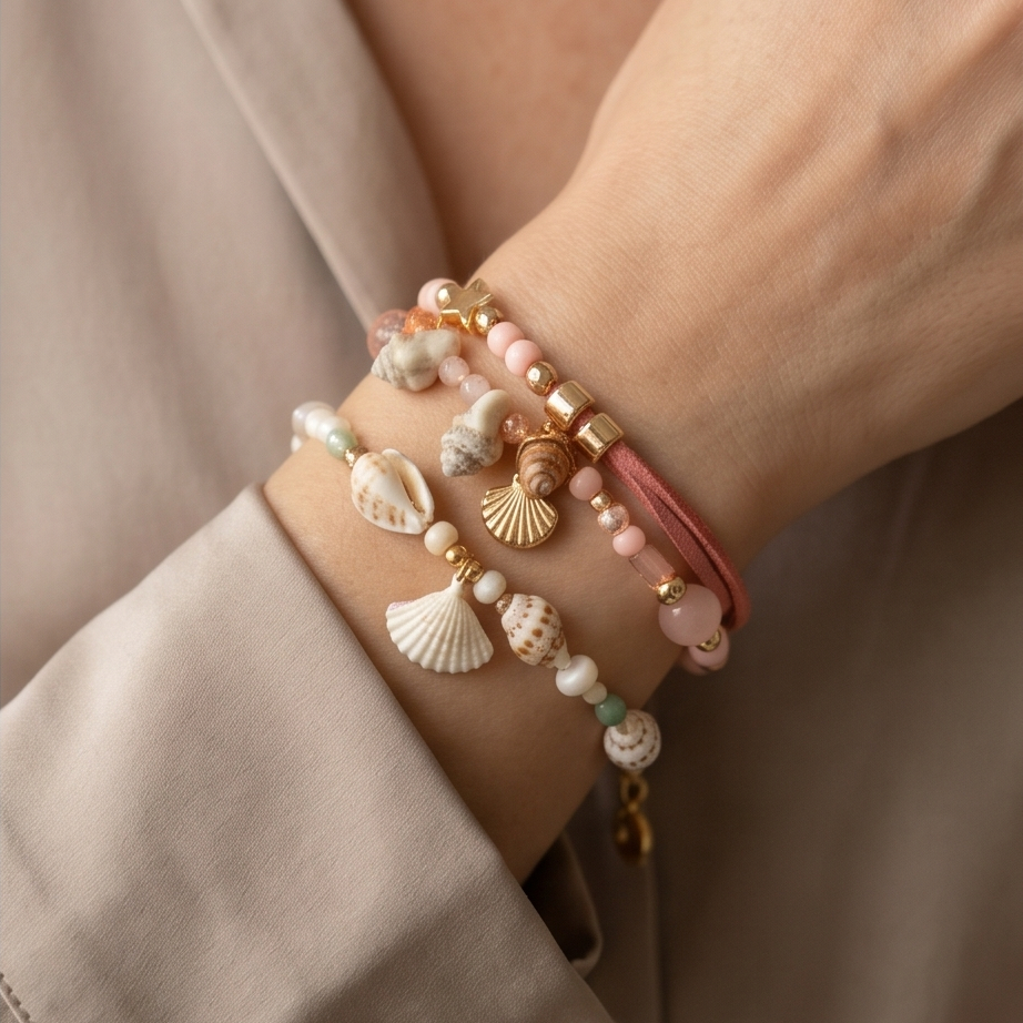Boho Pearl Charm Bileklik