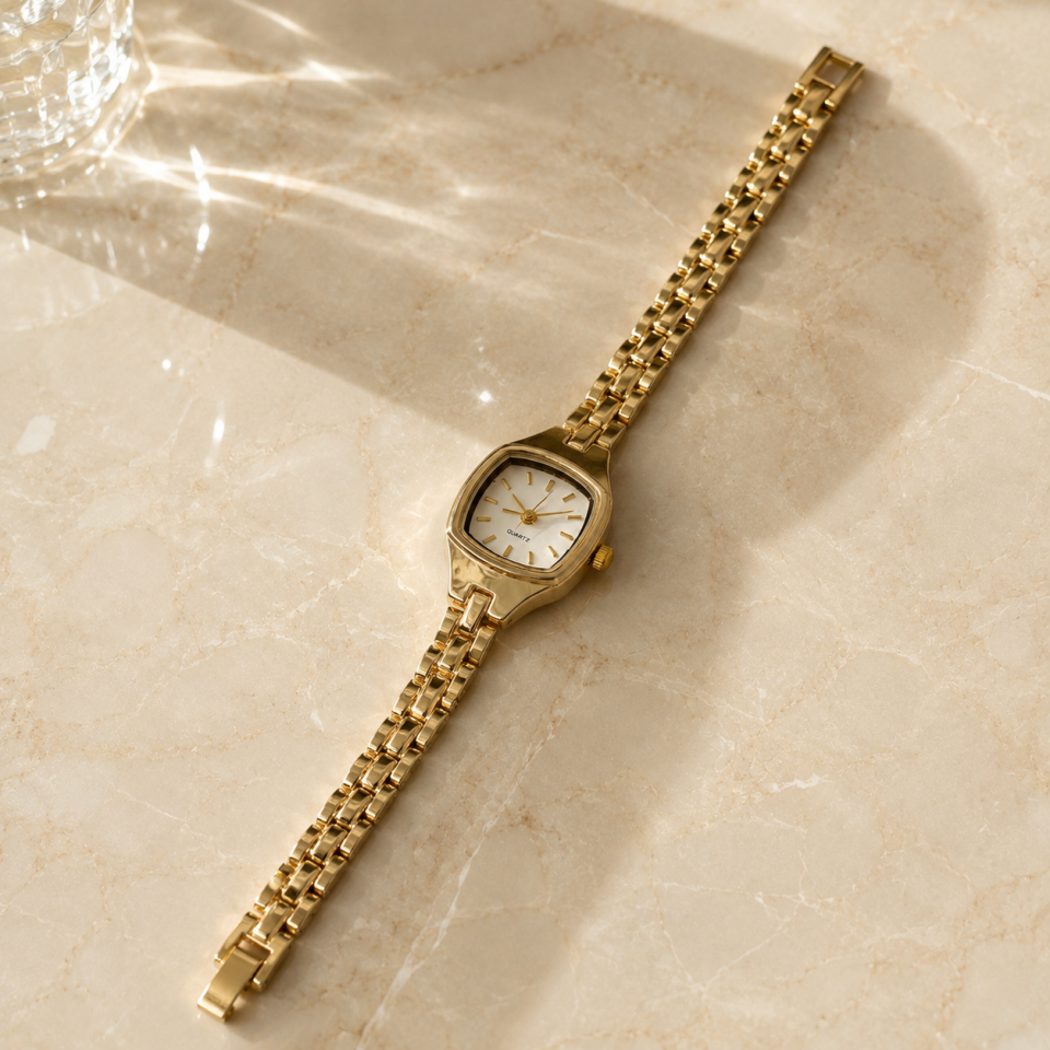 Veloura Minimal Gold Çelik Saat