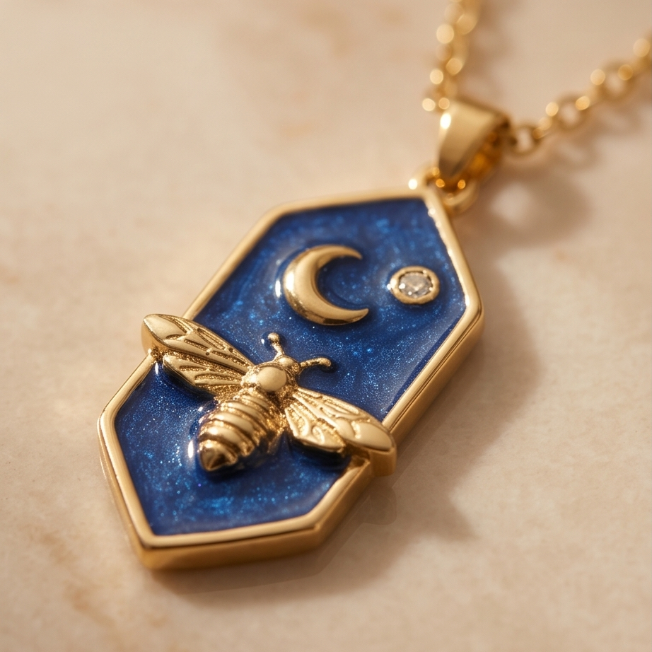 Midnight Bee Çelik Kolye