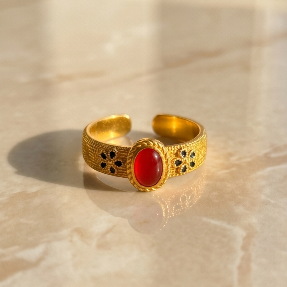 Ruby Aura Ayarlanabilir Yüzük