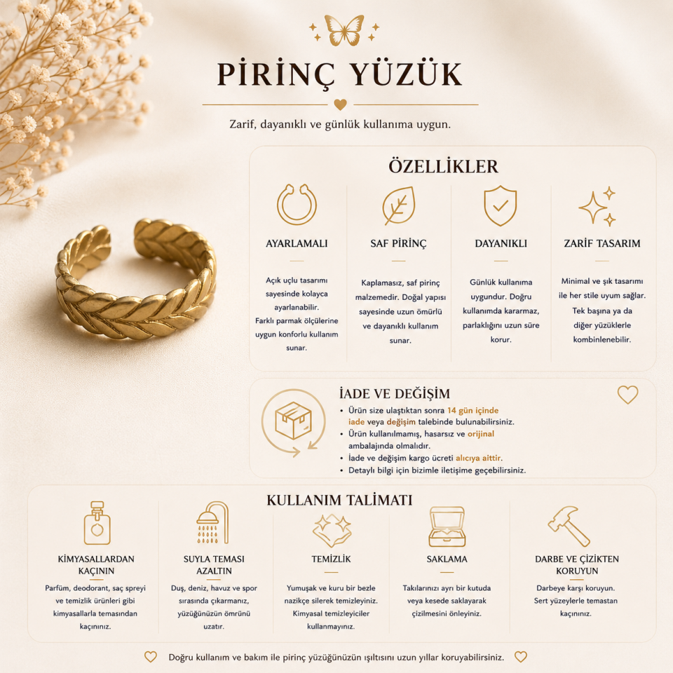 Laurel Örgü Vintage Yüzük